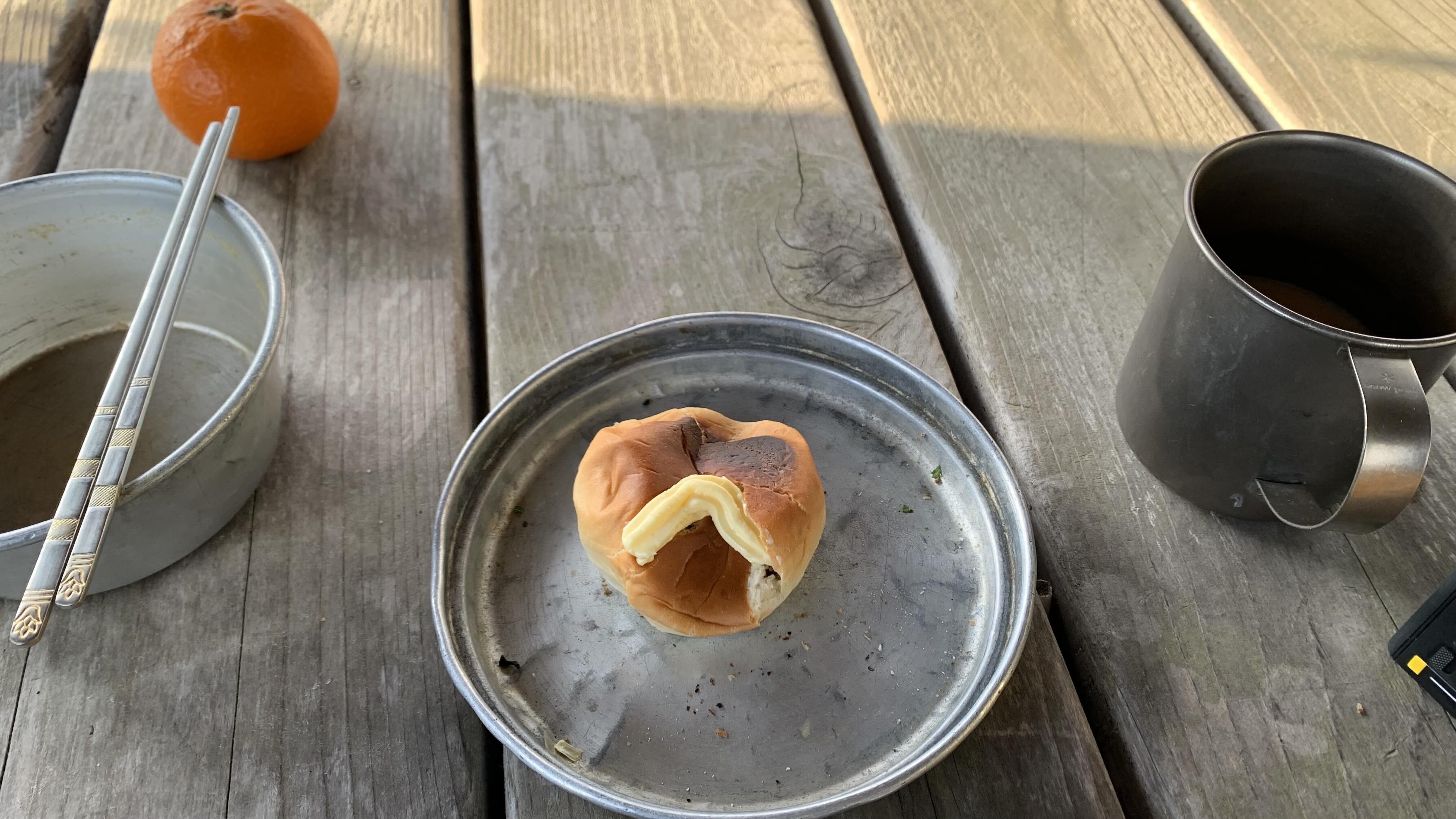 紅豆麵包和奶油